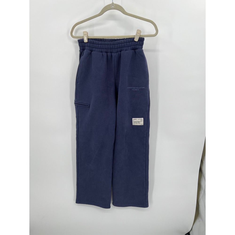 Comfrt Affirmation Straight Leg Volume 9 Midnight Blue Fleece Sweatpants Small